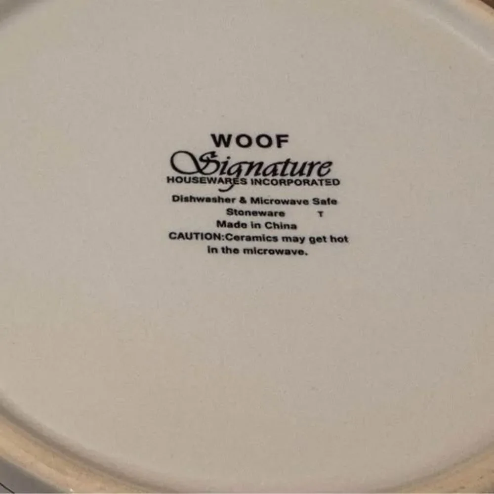 Woof Signature Dog Bowl Stoneware